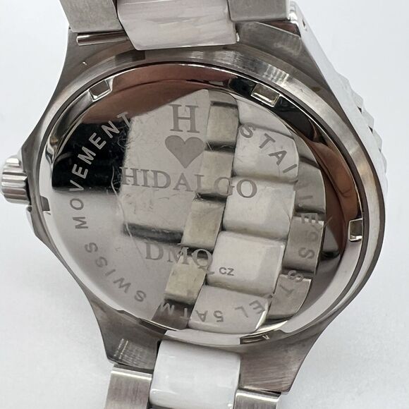 HILDAGO Watch, Ceramic-Stainless Steel-Diamonique CZ Bezel-Mother of Pearl Dial main image 6